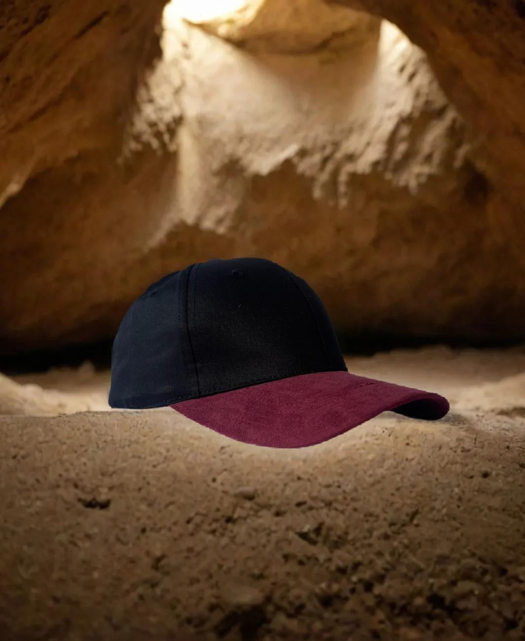 Contrast Unisex Cap-Maroon & Black