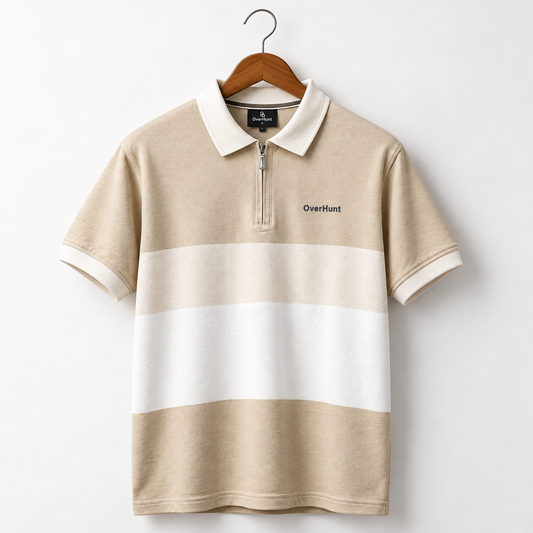 Zipper Polo - Biscuit