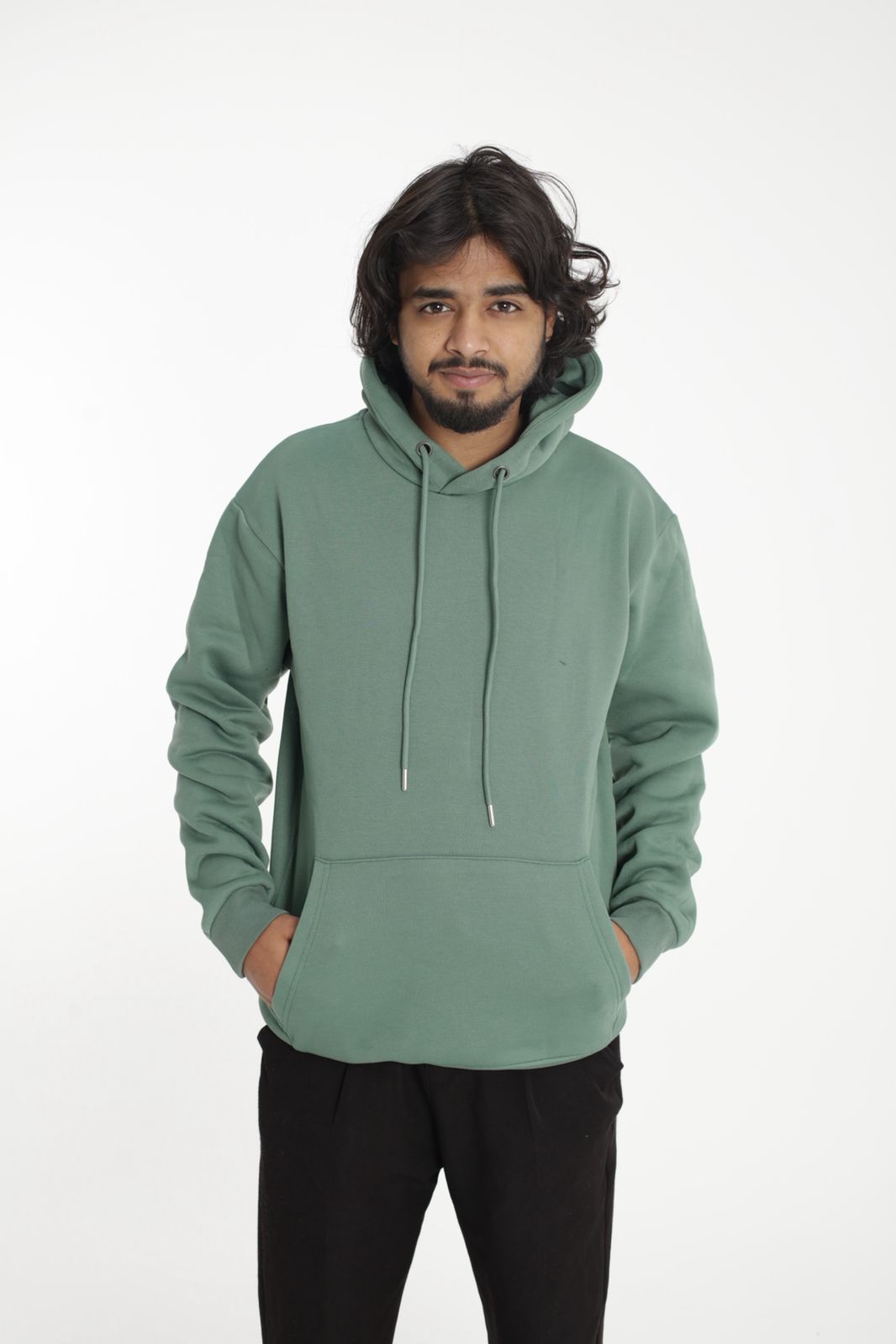 Light Olive – No Logo Hoodie