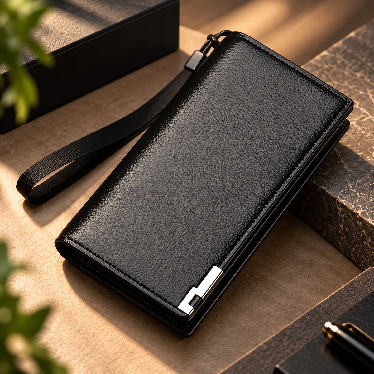Premium Leather Wallet - Black