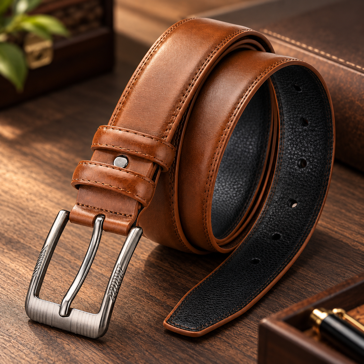 Leather Belt - Brown