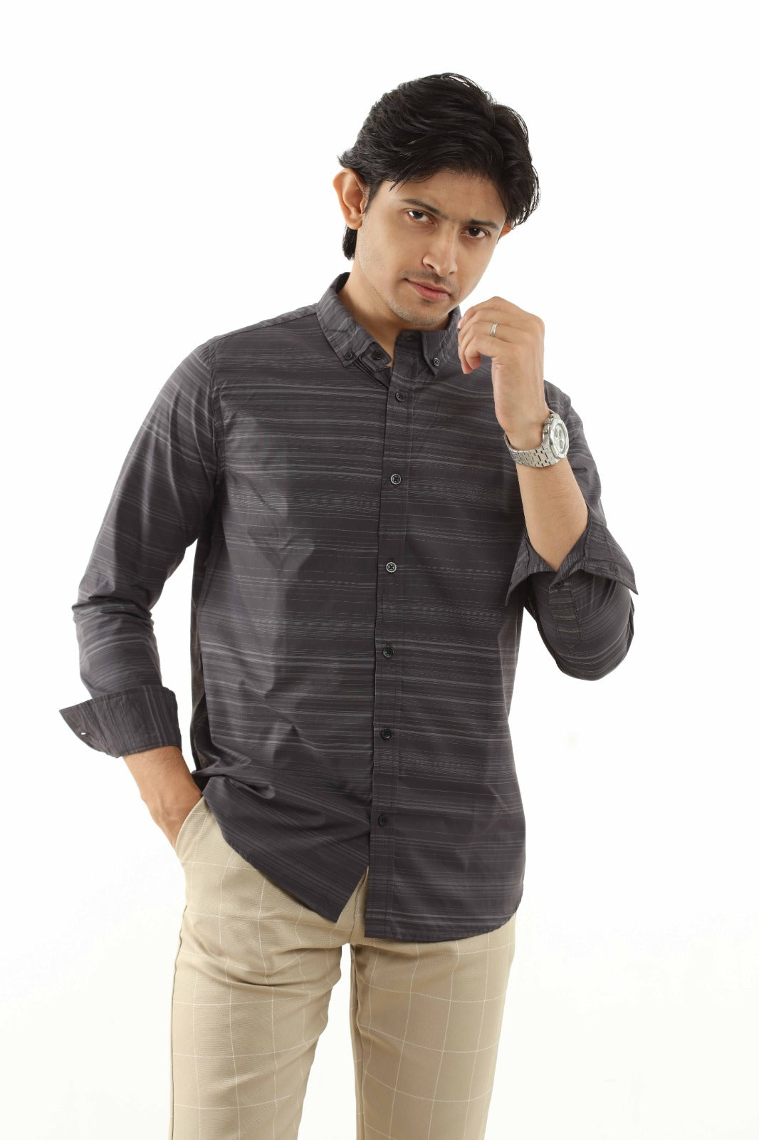 Space Line - Casual Printed Shirt