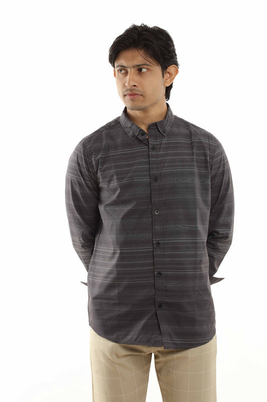 Space Line - Casual Printed Shirt