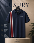 Norway Stripe Polo - Navy & Red