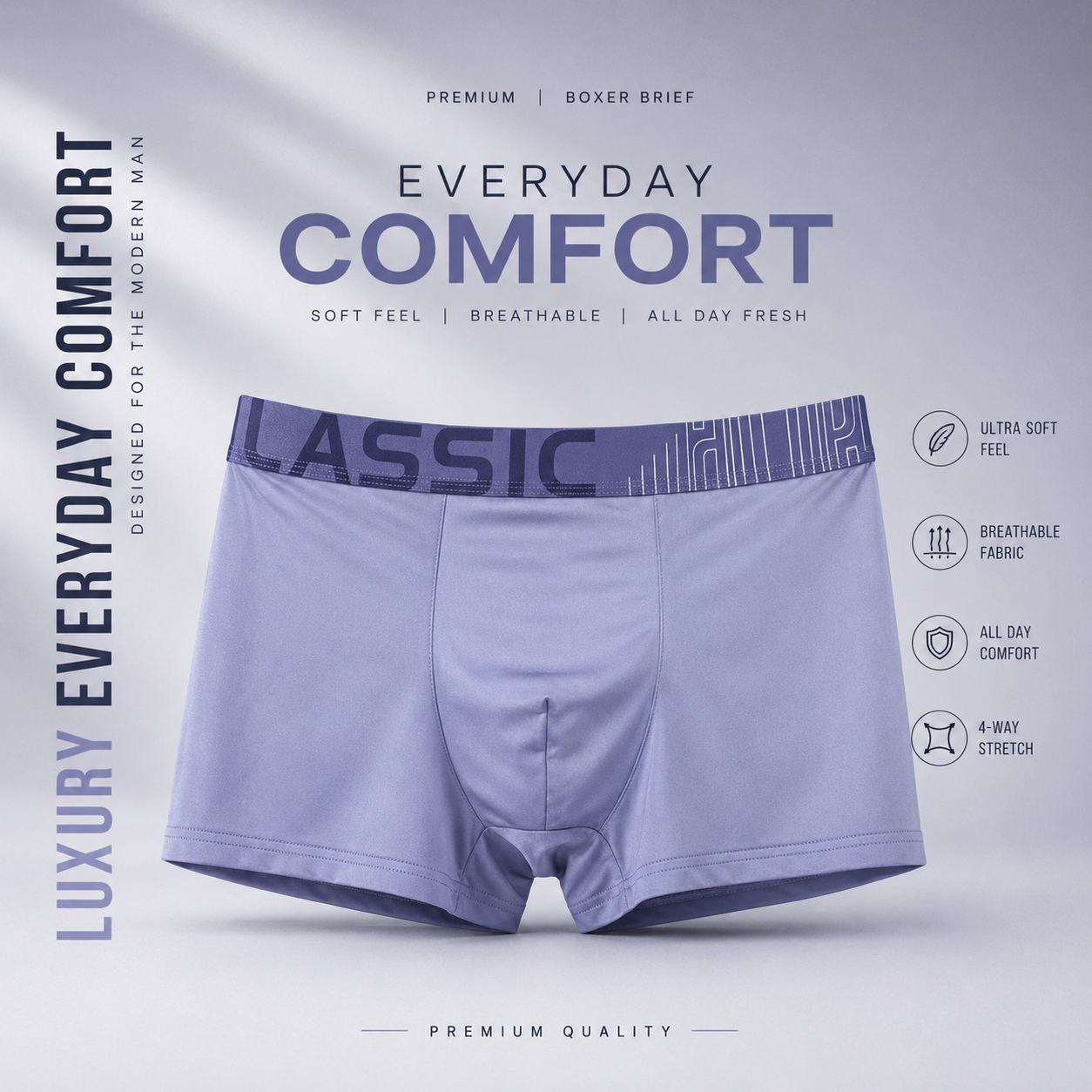 4 pcs Men's Premium Boxer Combo
