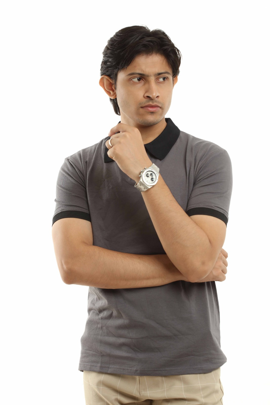 Ash – V-neck Polo Shirt