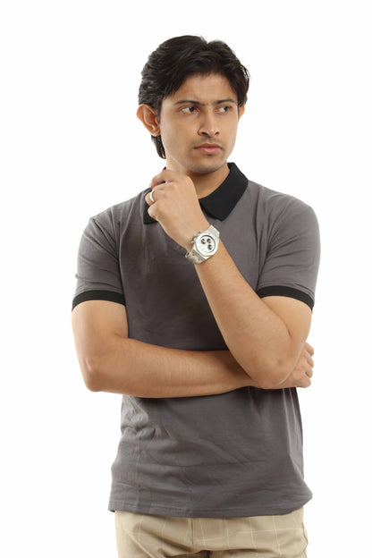 Ash – V-neck Polo Shirt