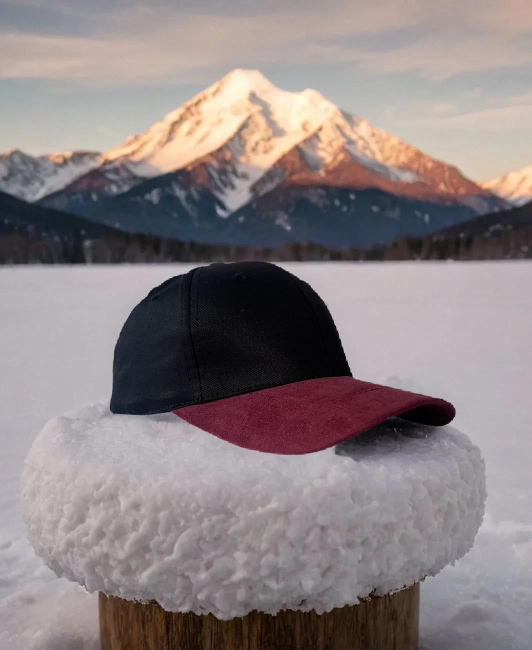 Contrast Unisex Cap-Maroon & Black