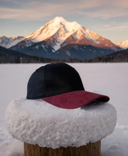 Contrast Unisex Cap-Maroon & Black