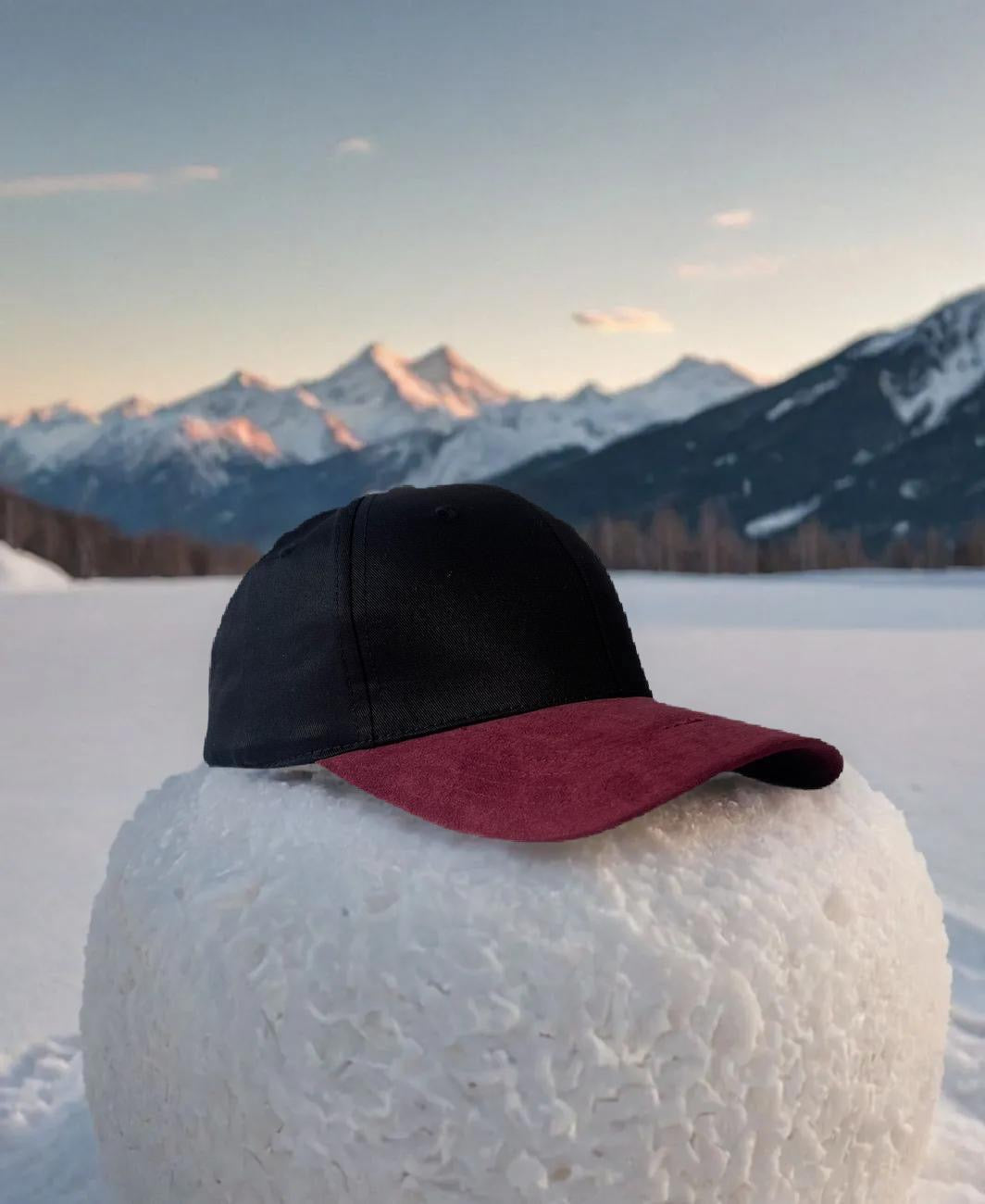 Contrast Unisex Cap-Maroon & Black