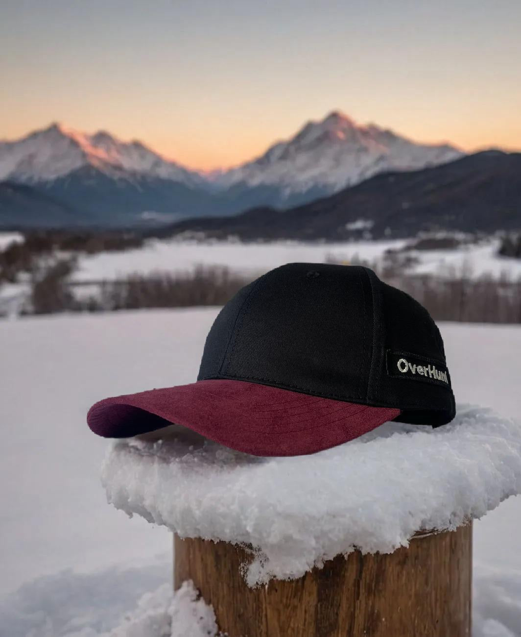 Contrast Unisex Cap-Maroon & Black