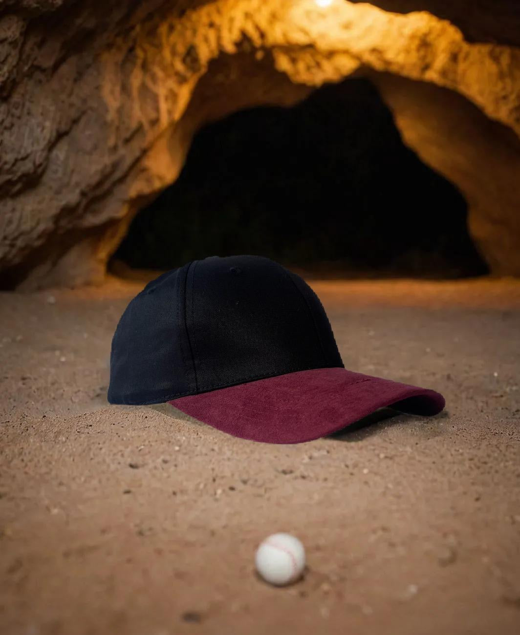 Contrast Unisex Cap-Maroon & Black