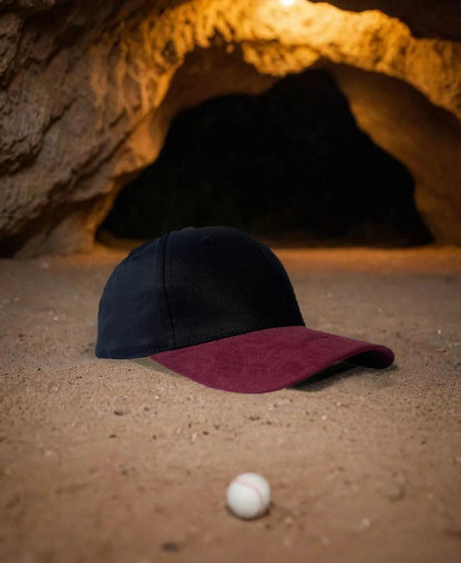 Contrast Unisex Cap-Maroon & Black