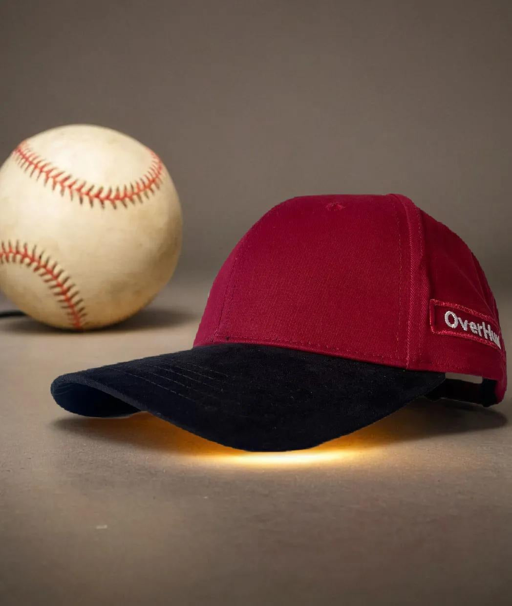 Contrast Unisex Cap-Black & Red