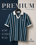 Textured Stripe Polo - Peacock