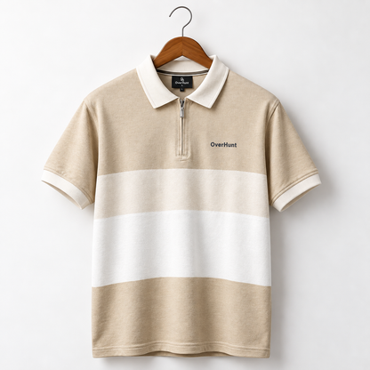 Zipper Polo - Biscuit