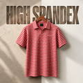 Box Red – V-neck Stripe Polo Shirt