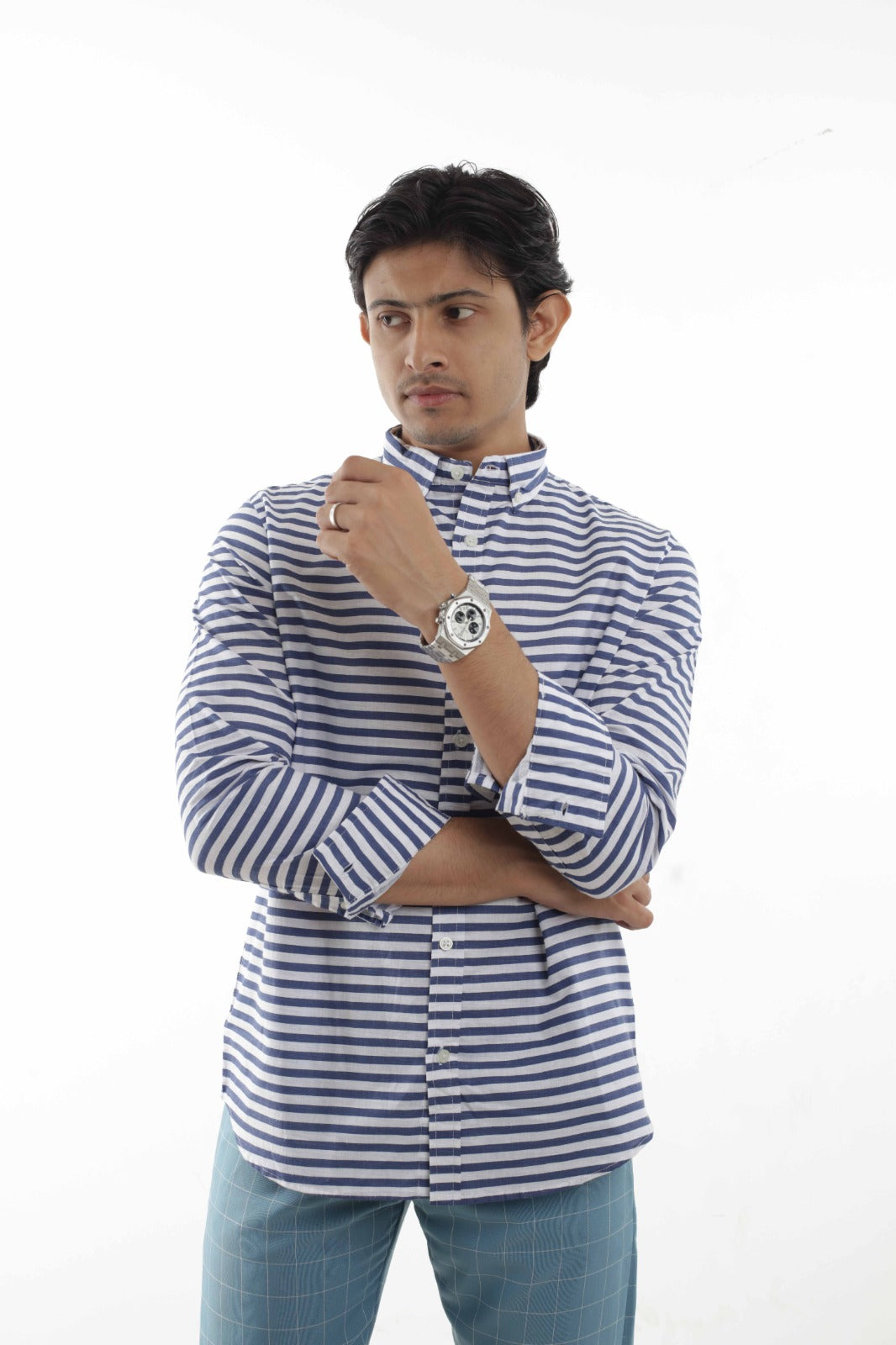 Horaizon Navy - Casual Printed Shirt