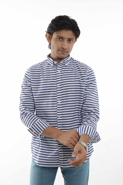 Horaizon Navy - Casual Printed Shirt