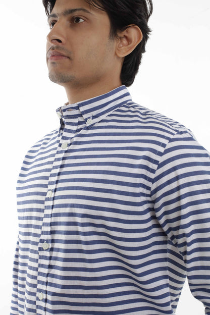 Horaizon Navy - Casual Printed Shirt
