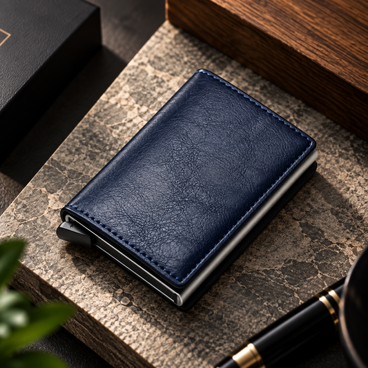 RFID Card-holder Mini Wallet - Blue