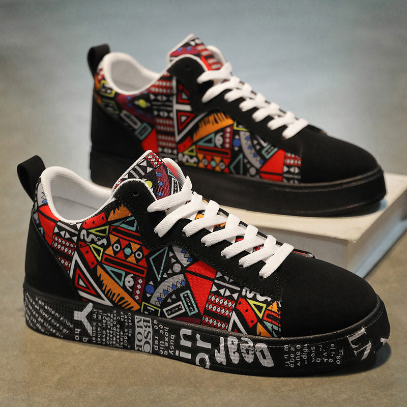 Vibrant Geometric Streetwear Sneaker