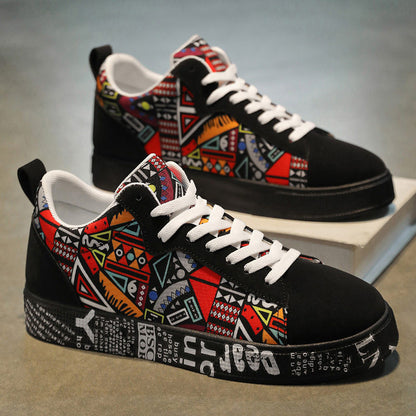 Vibrant Geometric Streetwear Sneaker