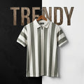 Zipper Polo - Cream & Ash