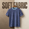 Contrast Navy Stripe - Half Sleeve Tee