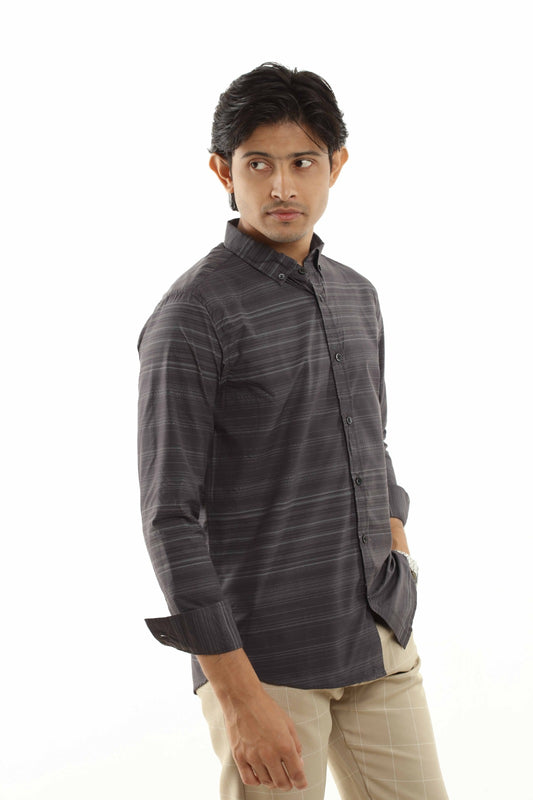 Space Line - Casual Printed Shirt