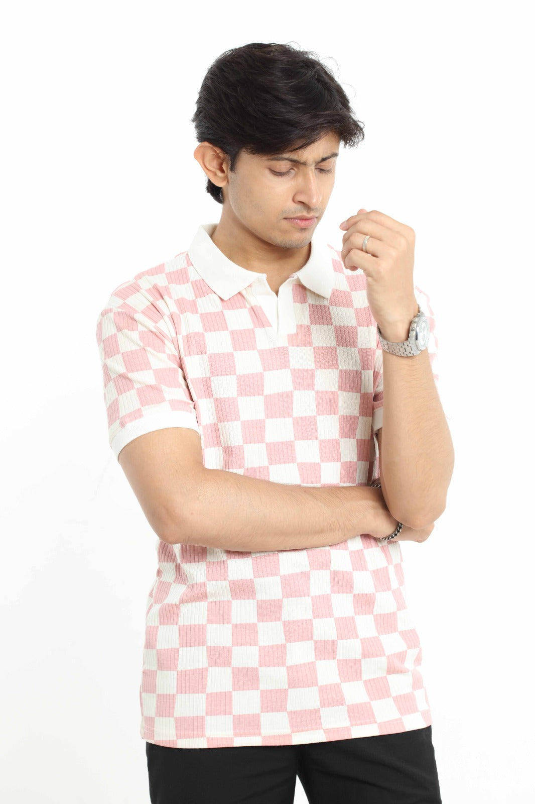 Executive Polo - Square Pink
