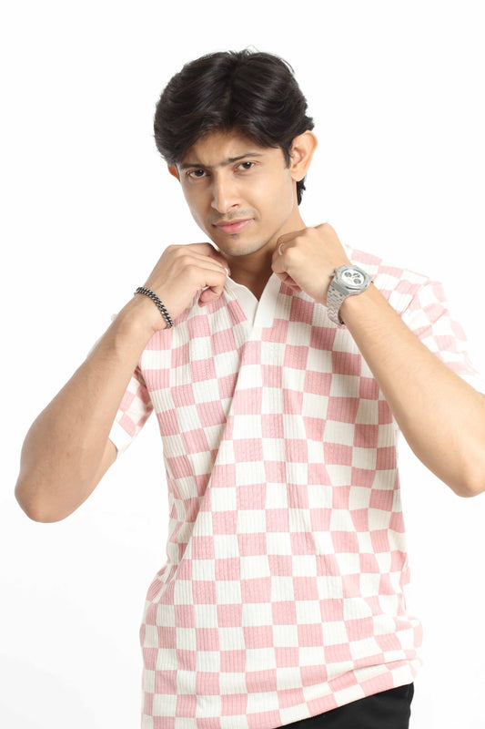 Executive Polo - Square Pink