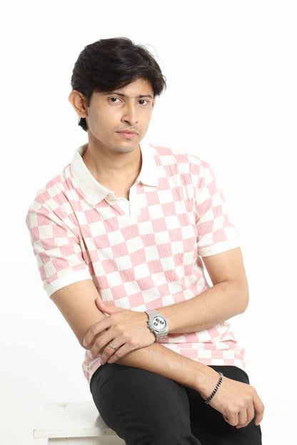 Executive Polo - Square Pink