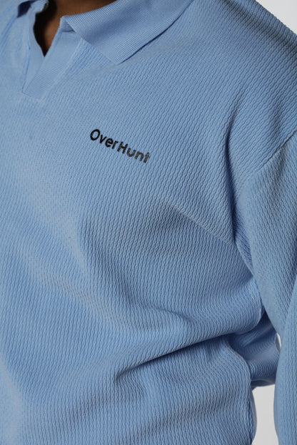 Sky – Full Sleeve Textured Polo Shirt