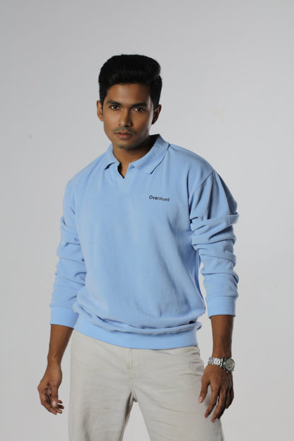 Sky – Full Sleeve Textured Polo Shirt