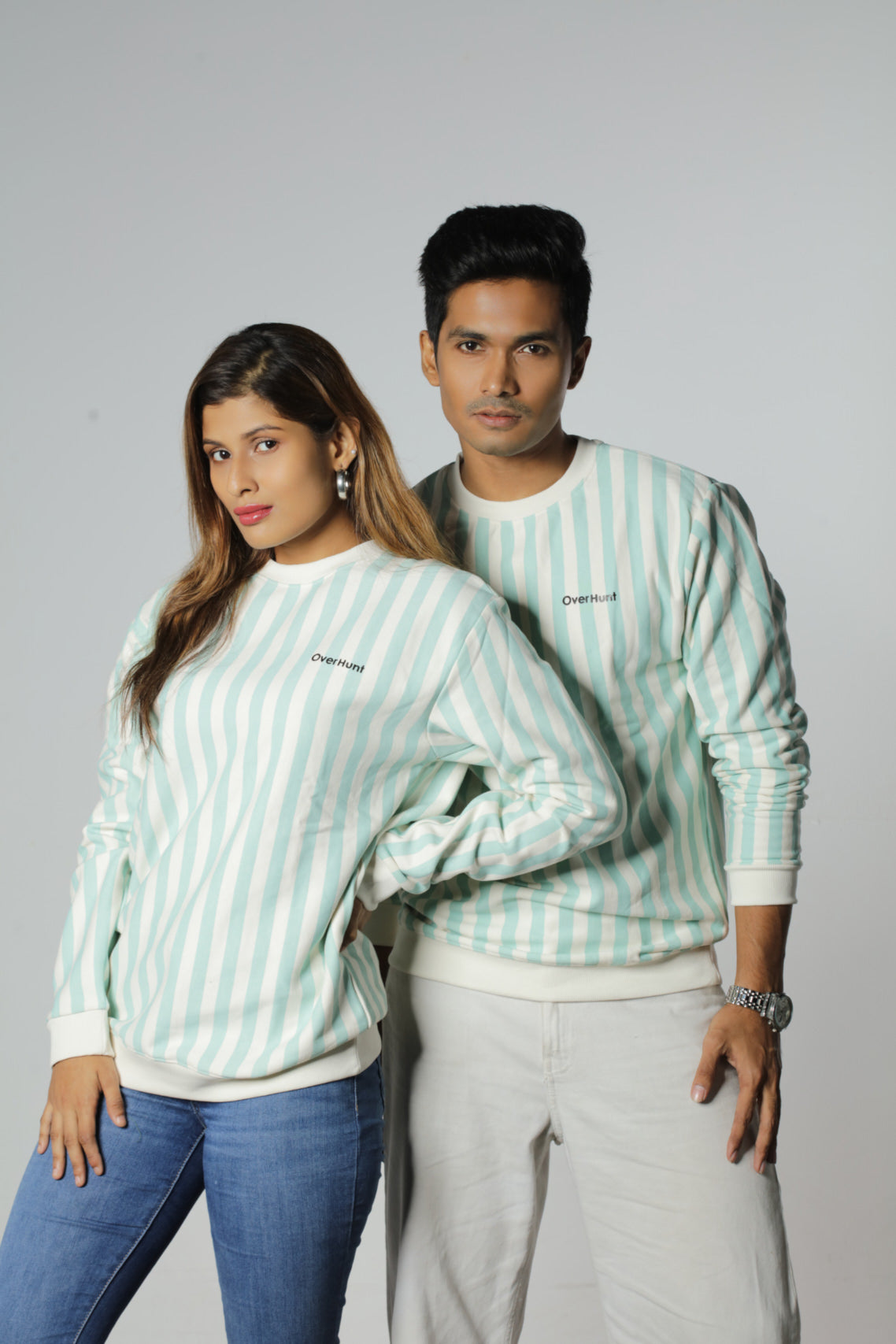 Cream & Paste Stripe – Unisex Sweatshirt