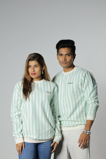 Cream & Paste Stripe – Unisex Sweatshirt