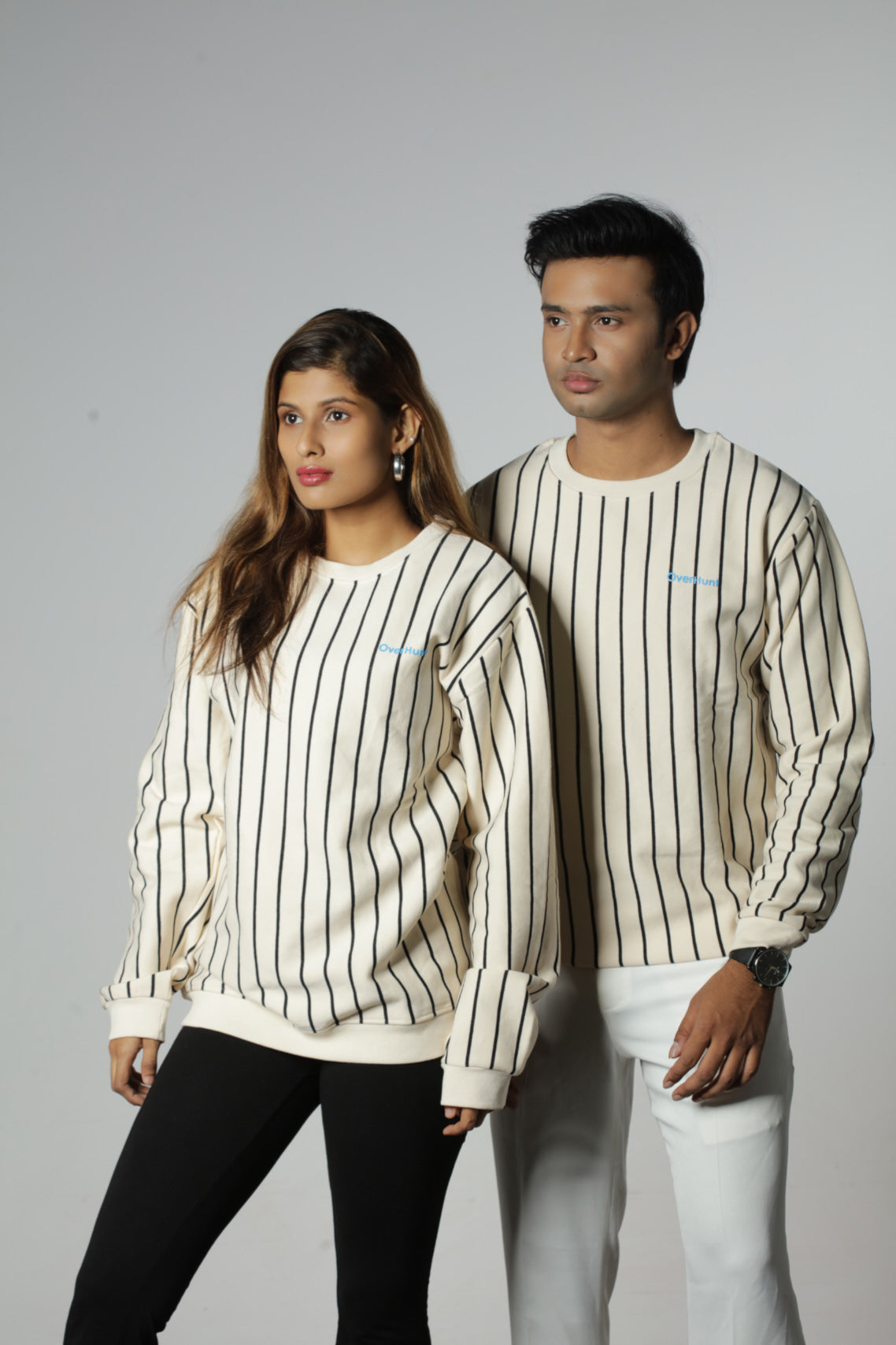 Cream & Black Stripe – Unisex Sweatshirt
