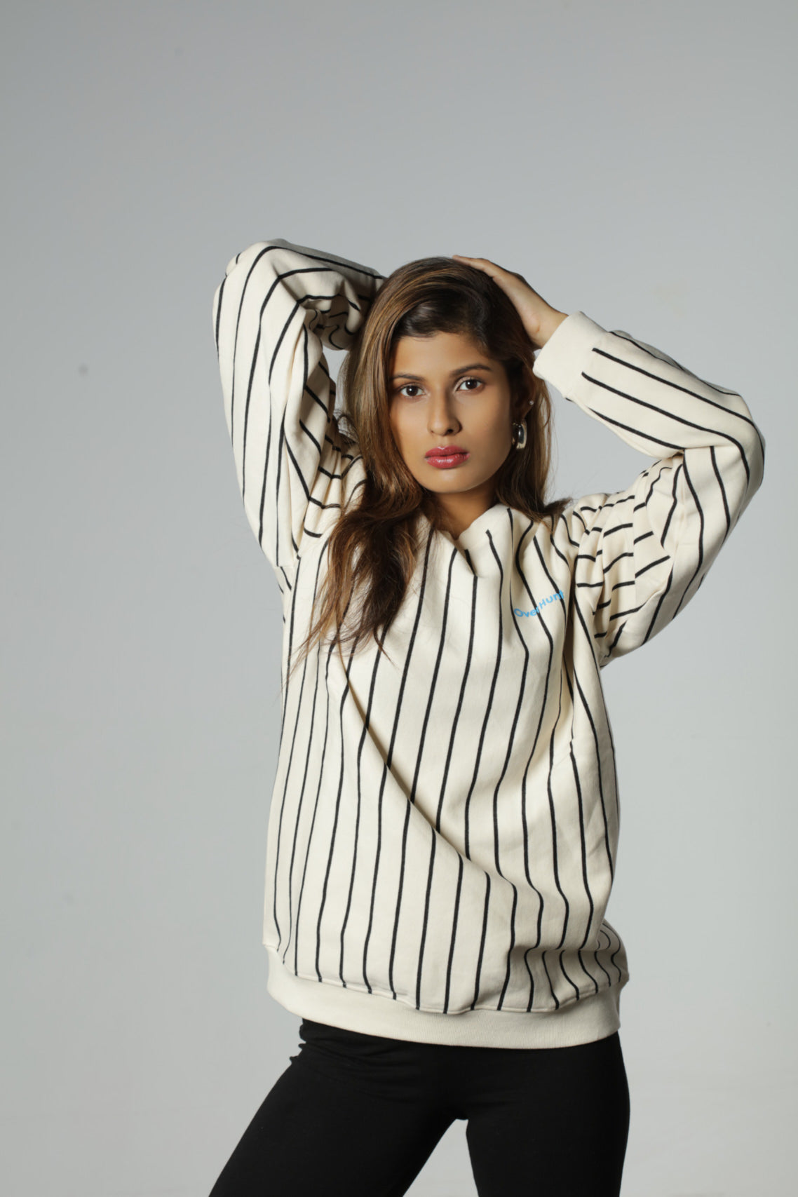 Cream & Black Stripe – Unisex Sweatshirt