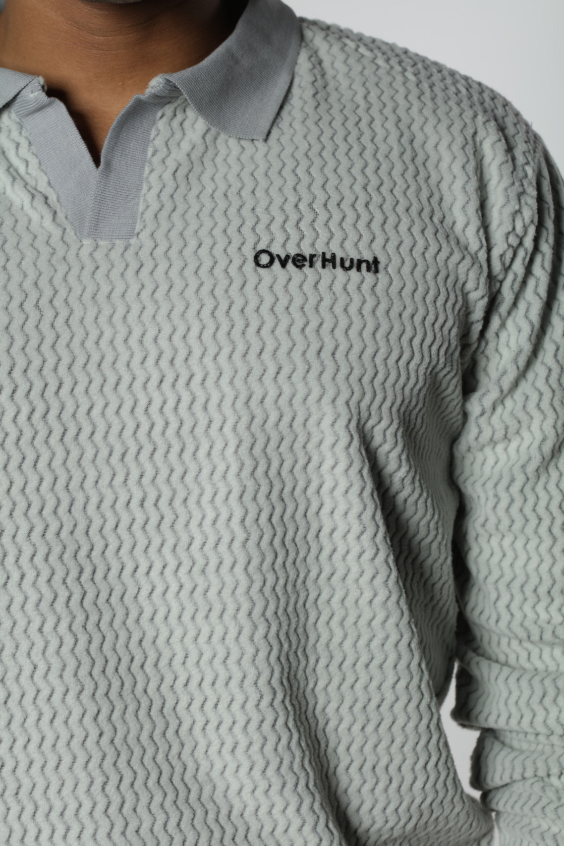 Ash – Full Sleeve Textured Polo Shirt